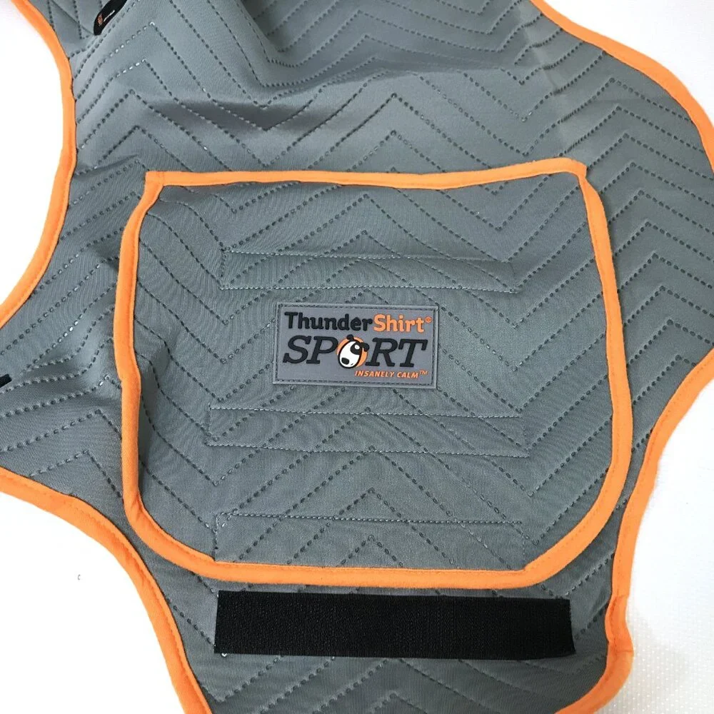ThunderShirt Dog Harness Anxiety Relief Size M Gray Orange